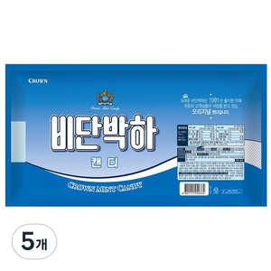 크라운 비단박하캔디, 740g, 5개