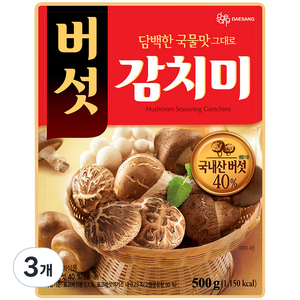 청정원 버섯감치미, 500g, 3개