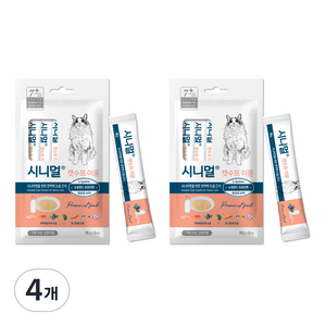 시니멀 캣수프 이뮨 5스틱, 치킨 + 연어 혼합맛, 50g, 4개