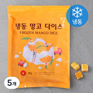 망고 다이스 (냉동), 1kg, 5개