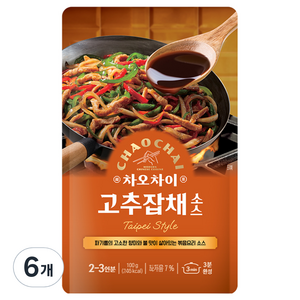 차오차이 고추잡채 소스, 100g, 6개