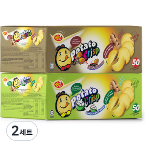 포테이토 크리스프 스낵 바베큐맛 20g x 50p + 사워크림맛 20g x 50p, 2kg, 2세트