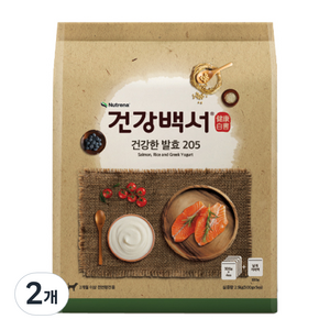 건강백서 전연령용 건강한 발효 205 건사료, 가수분해 연어, 2.5kg, 2개