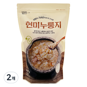 일일곡식 국산 현미 누룽지, 800g, 2개