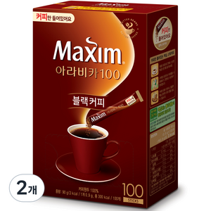 맥심 아라비카100 블랙커피스틱, 900mg, 100개입, 2개