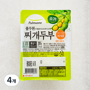 풀무원 소가 찌개두부, 200g, 4개