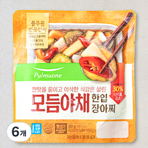 풀무원 모듬야채 한입장아찌, 300g, 6개