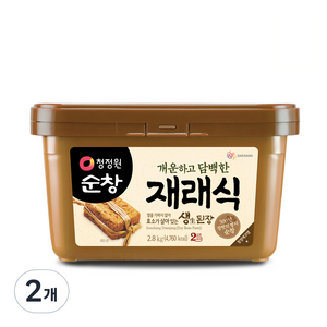 청정원순창 개운하고 담백한 재래식 생된장, 2.8kg, 2개