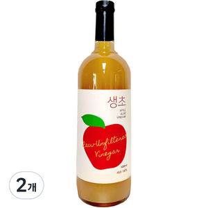 생생초 생초 사과 음용식초, 1L, 2개