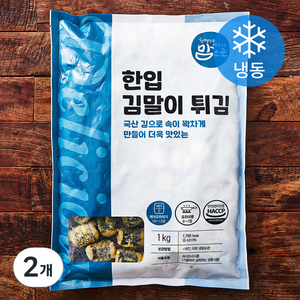 맘으로 한입 김말이 튀김 (냉동), 1kg, 2개