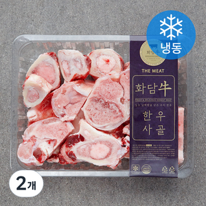 화담우 한우 사골 탕 육수용 (냉동), 2개, 2kg