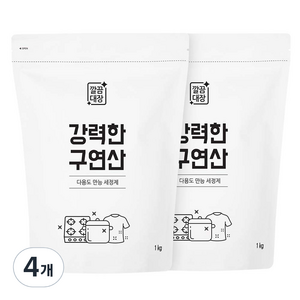 깔끔대장 강력한 구연산 다용도 세정제 리필, 1kg, 4개