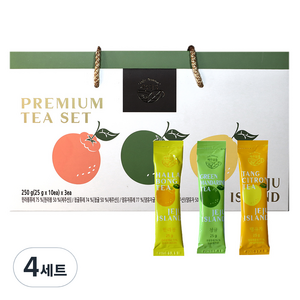 제주담움 프리미엄 차스틱 한라봉 x 10p + 청귤 x 10p + 댕유자 x 10p 세트, 25g, 30개입, 4세트