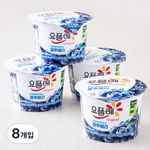 요플레 오리지널 요거트 블루베리, 180g, 8개입