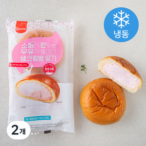 삼립 소화가 잘되는 우유가 들어간 생크림빵 딸기 2입 (냉동), 190g, 2개