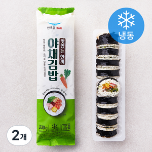 한우물 야채김밥 (냉동), 230g, 2개