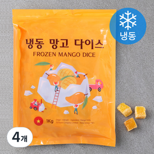 망고 다이스 (냉동), 1kg, 4개