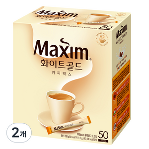 맥심 화이트골드 커피믹스, 11.7g, 50개입, 2개