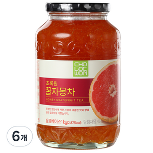 초록원 꿀자몽차, 1kg, 6개