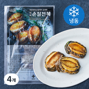 건강의섬완도 완도바다 자숙 손질전복 3미 (냉동), 80g, 4개