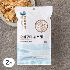 강릉상회 순살구이 쥐포채, 2개, 80g