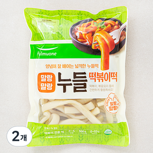 풀무원 누들떡볶이 떡, 2개, 500g