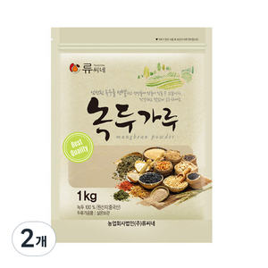 류씨네 녹두가루, 1kg, 2개