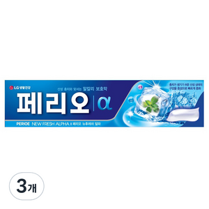 페리오 뉴후레쉬 알파 치약, 185g, 3개