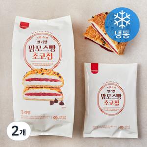 삼립 딸기잼 맘모스빵 초코칩 3개입 (냉동), 600g, 2개