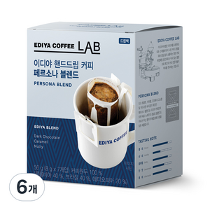 이디야커피연구소 핸드드립 커피 페르소나 블렌드, 8g, 7개입, 6개