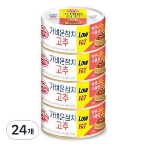 오뚜기 가벼운참치 고추, 135g, 24개