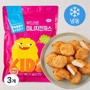 푸디버디 부드러운 미니 치킨까스 (냉동), 480g, 3개