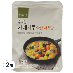 올가홀푸드 우리밀 카레가루 약간매운맛, 100g, 2개