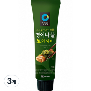 청정원 명이나물 생와사비, 3개, 100g