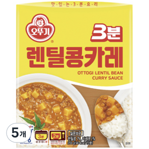 오뚜기3분 렌틸카레, 200g, 5개