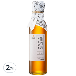 대현상회 저온압착 국산 들기름, 180ml, 2개