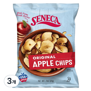 SENECA 애플칩 과자 오리지널, 20g, 3개