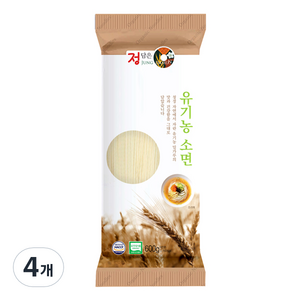 정담은 유기농 소면, 600g, 4개