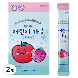 제니튼 닥터제니 스틱 어린이 가글 사과자두향 10p, 100ml, 2개