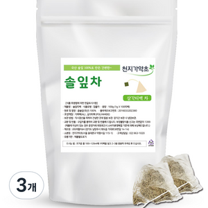 천지가약초 국내산 솔잎차 삼각티백, 1g, 100개입, 3개