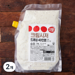 식자재왕 크림시저 드레싱, 1kg, 2개