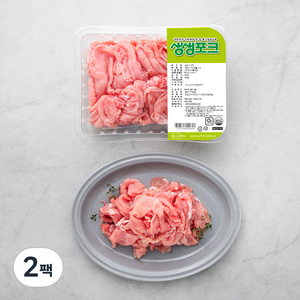 생생포크 한돈 등심 불고기용 (냉장), 500g, 2팩