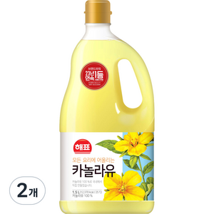 해표 카놀라유, 1.5L, 2개