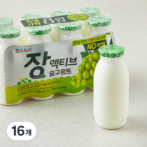 파스퇴르 장액티브 요구르트 샤인머스캣, 145ml, 16개