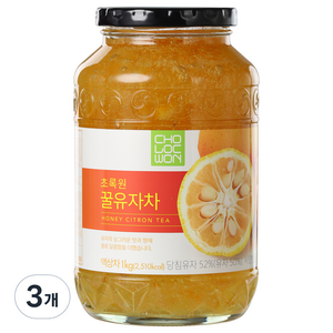 초록원 꿀유자차, 1kg, 1개입, 3개