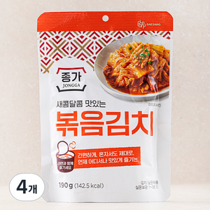 종가 볶음김치, 190g, 4개