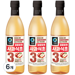 청정원 정통 사과 식초, 800ml, 6개