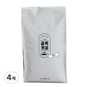 골목커피 업소용 싱글 오리진 케냐 커피 원두, 500g, 홀빈(분쇄안함), 4개