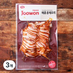 주원산오리 매콤 훈제오리, 400g, 3개