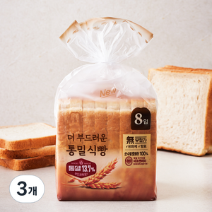 델리팜 더 부드러운 통밀식빵 8입, 380g, 3개